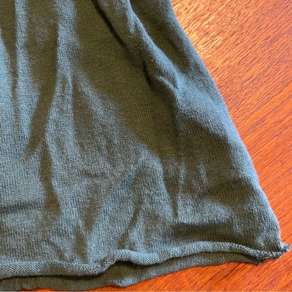 Free People Dusty Green and Teal Empire Waist Sweater Extra Long Sleeves Large - Picture 7 of 8